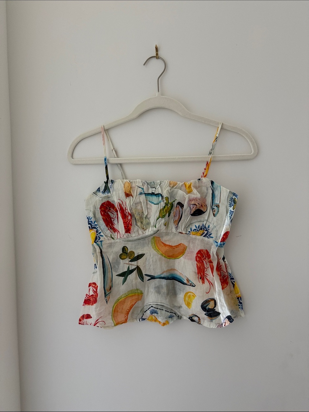 Lisa Says Gah Seafood Print Cami